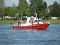Motor Segelboot mit Motorschaden trieb gegen Alte Liebe bei Koeln Rodenkirchen P106